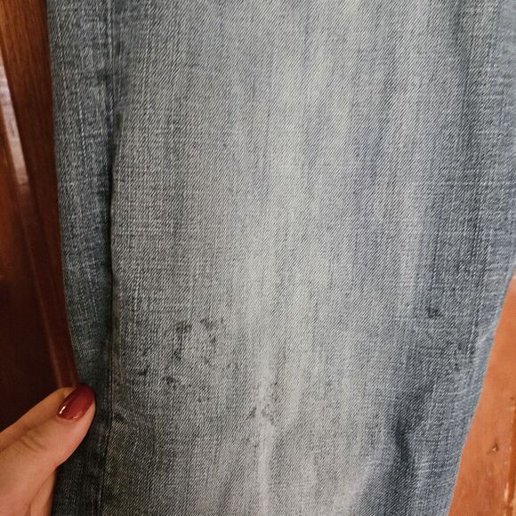 American Eagle Men’s Slim Straight AirFlex Jeans 30x34 Destroyed Denim - Picture 9 of 10